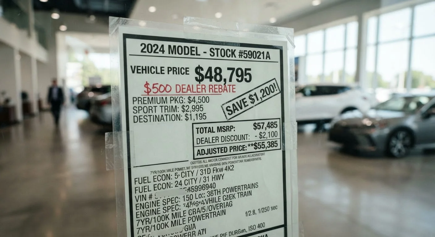 Dealer Invoice Price, MSRP, and Market Value: What Each Number Actually Means