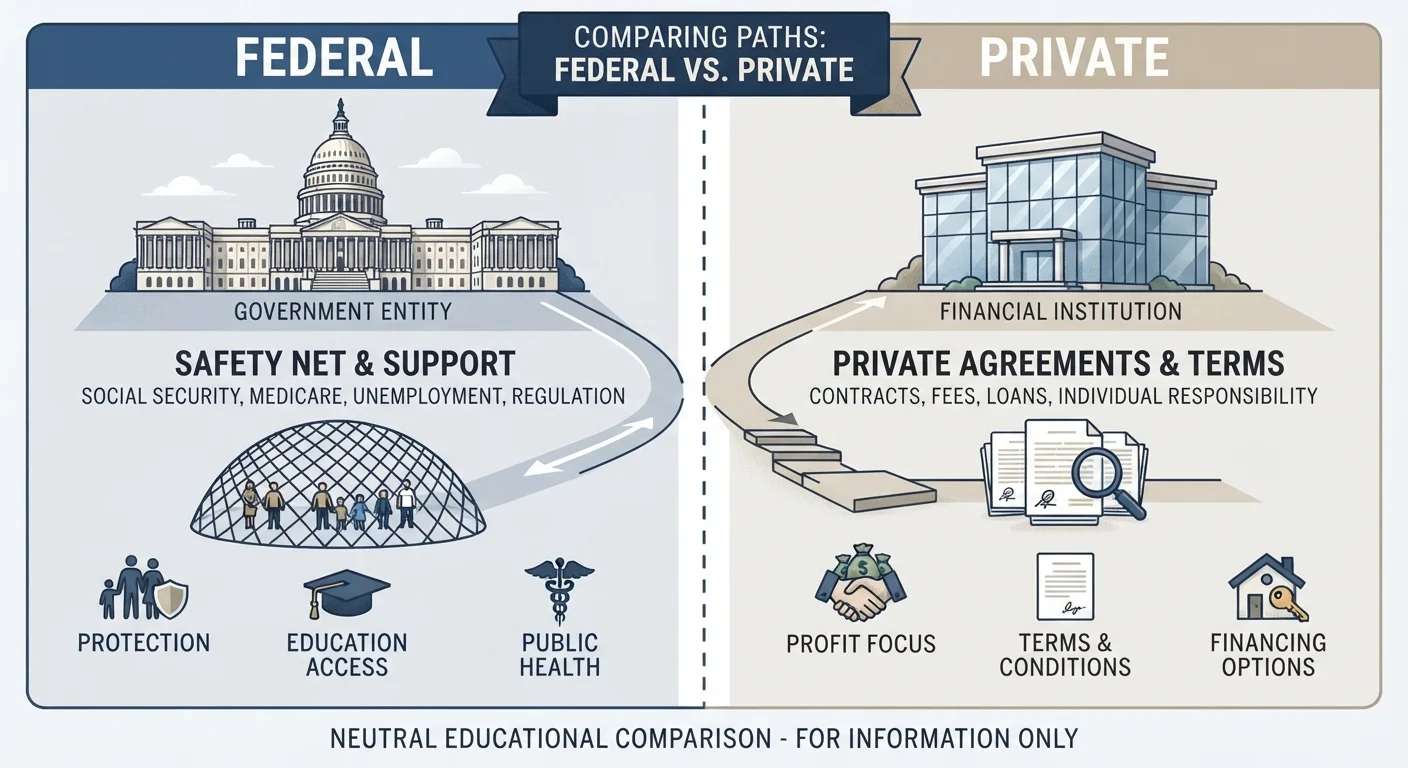 Federal Student Loans vs. Private Student Loans: Protections, Rates, and Risk