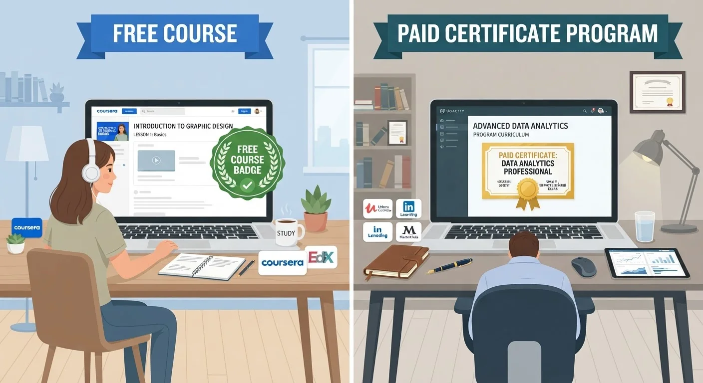 Free vs. Paid Online Courses: Where the Line Between Value and Cost Lies
