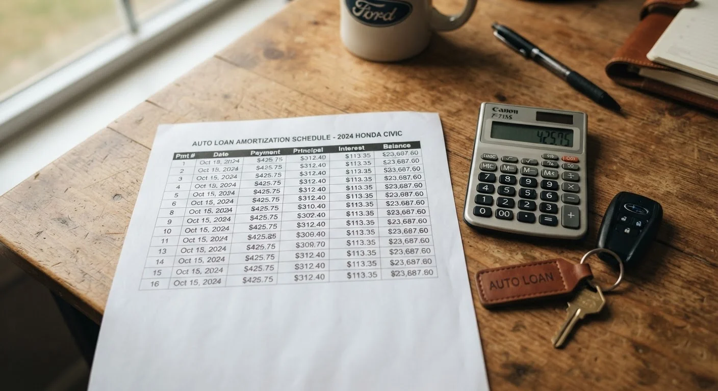 Reading an Auto Loan Amortization Schedule
